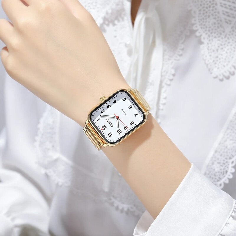 SKMEI 2023 New Top Brand coppia orologi semplice orologio da polso impermeabile per donna e uomo orologio da amante al quarzo in acciaio inossidabile di lusso