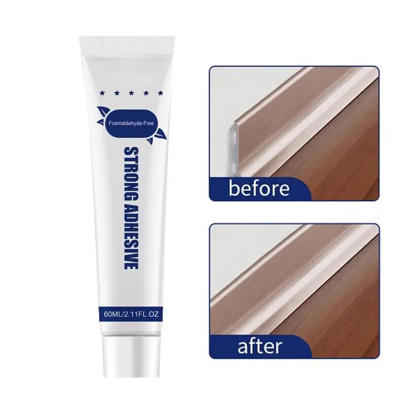 Strong Nail Free Adhesive Universal Glue 60ml Transparent All Purpose Quick Drying Invisible Waterproof Nail Free Glue Attaching