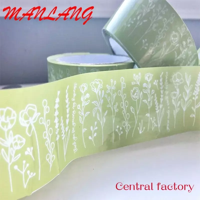 Custom  2023 New Eco Friendly Custom Logo Printed Biodegradable Water Activated Self Adhesive Kraft Paper Gummed Tape Packing Ta