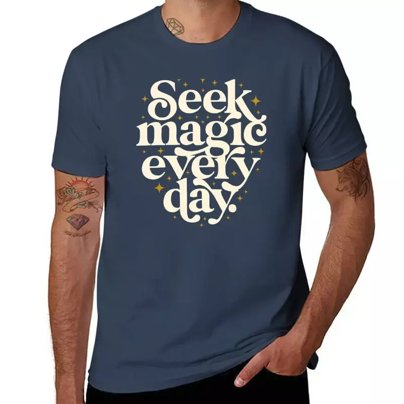 Procure camiseta vintage mágica para homens, roupas hippie vintage, roupas fofas, todos os dias
