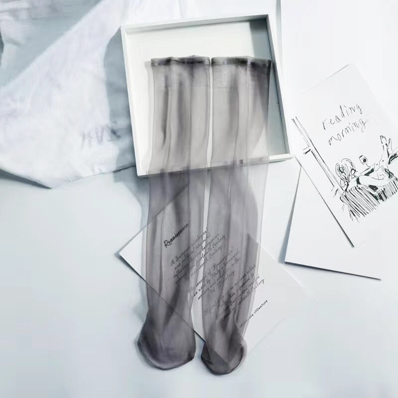 Ultra-Thin Invisible Stockings Flesh Colored Seamless Half Cut Calf Socks Women Mid Length Anti Hook Silk Stockings 1 Pair