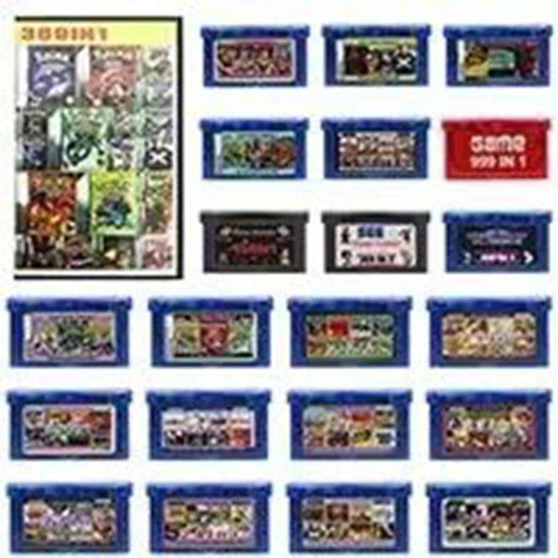 32 Bit Video Game Console Card Series GBA Game Cartridge 369 150 999 In 1 EG EN All in one Combo Card for GBA/SP/DS