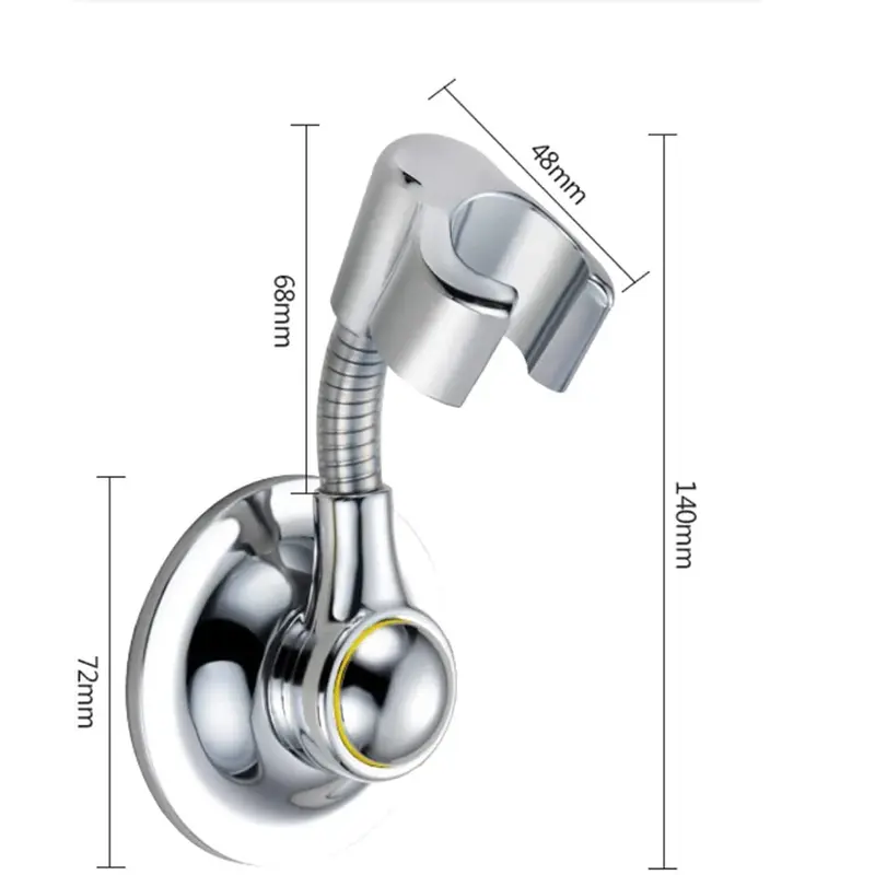 Universal Adjustable Manual Shower holder Suction Cup Bracket Fully Perforated Shower Guide Rail Head