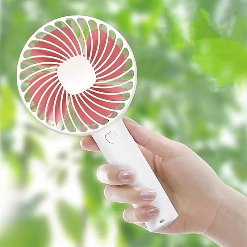 Handheld Personal  Fan USB Rechargeable Portable Fan Cooler With Strap Adjustable 3 Speed For Office Outdoor Travel