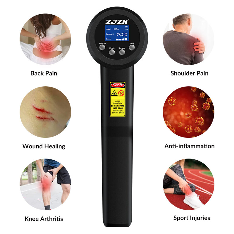 ZJZK-tratamiento láser de baja luz, 808nm, para el desgarro del ligamento, gestión del dolor de mano, neuropatías del pie, síndromes de impacto del hombro