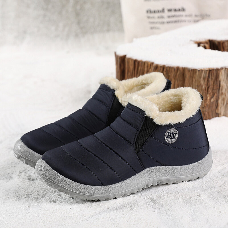 Botas impermeables para hombre, calzado de trabajo con plataforma, para nieve, senderismo, Invierno