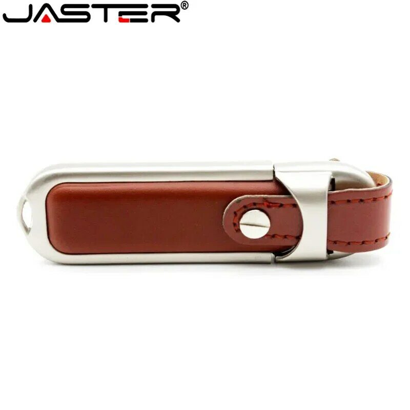 JASTER-Clés USB 2.0 en cuir, nouvelles clés USB, 64 Go, 32 Go, 16 Go, 8 Go, 4 Go, clé USB, impression de documents gratuits, cadeau créatif, disque U