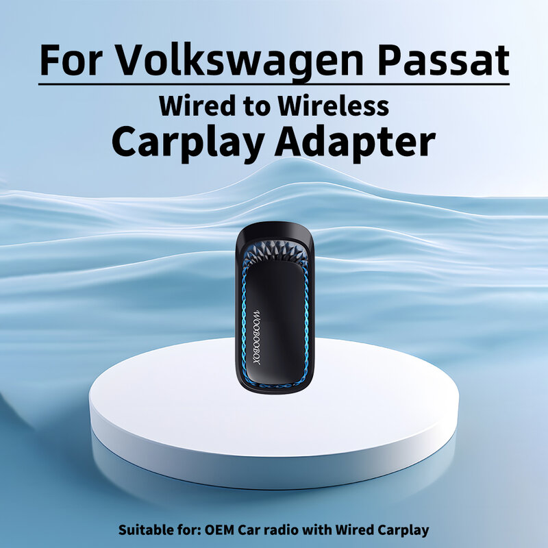 Adaptor nirkabel Carplay Mini untuk VW Volkswagen Passat kotak AI Carplay RGB pintar baru mobil OEM berkabel CarPlay ke Dongle USB nirkabel