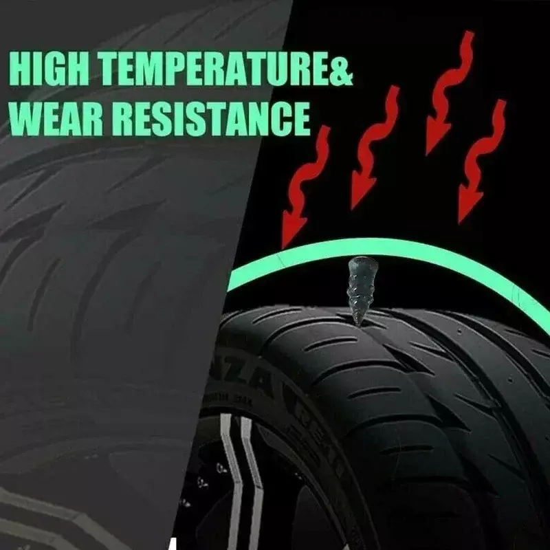 Set di riparazione universale per pneumatici sottovuoto per auto moto Scooter Kit di riparazione pneumatici Tubeless in gomma senza colla chiodi per pneumatici di riparazione senza colla