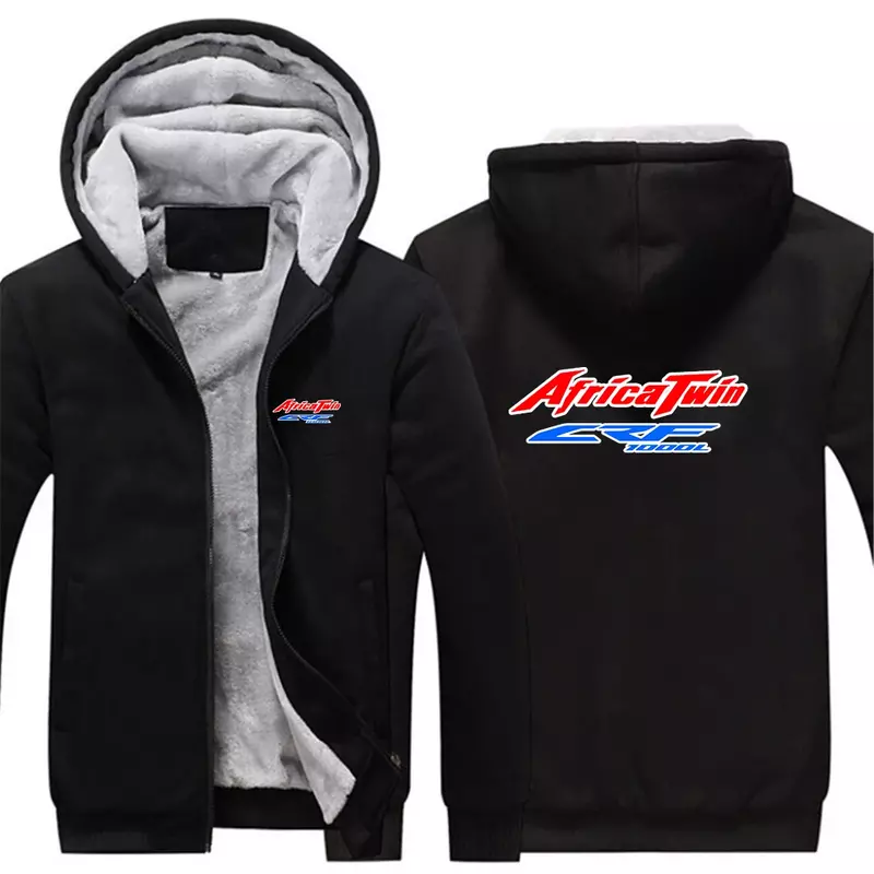 2024 Africa Twin Crf 1000 L Crf1000 Men Hoodie Top Winter Thicken Keep Warmer Sweatshirt Hooded Jacket Streetwears Harajuku Coat