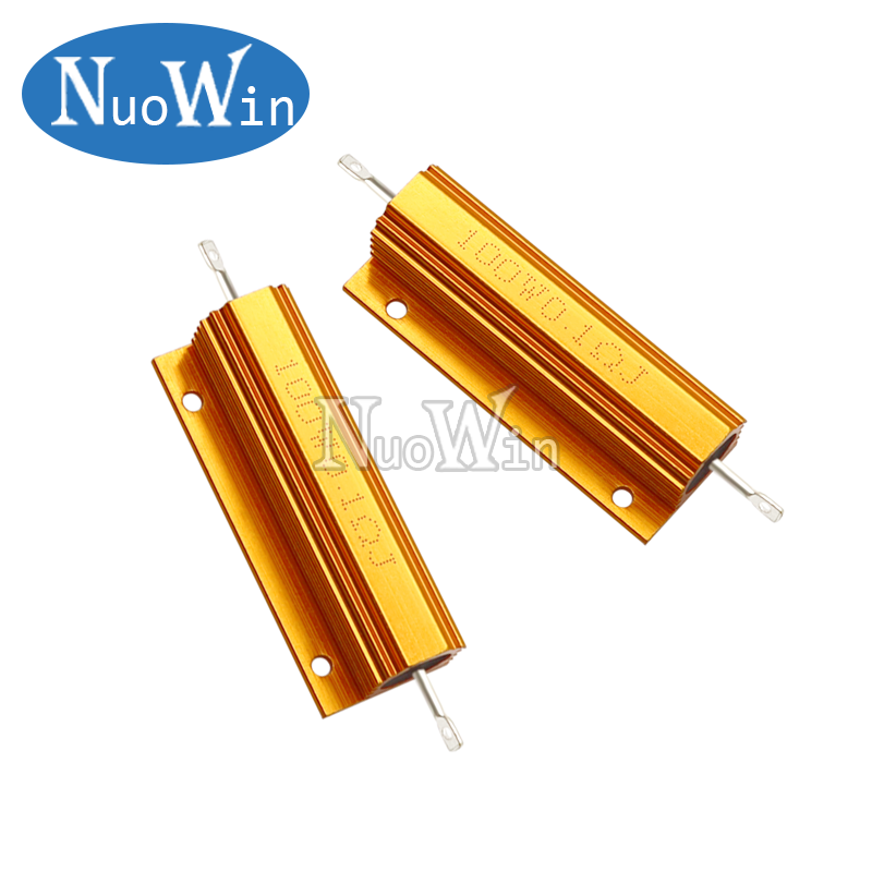 50W 100W Aluminum Power Metal Shell Case Wirewound Resistor 0.01R ~ 100K 1 4 6 8 10 20 200 500 1K 10K ohm resistance RX24