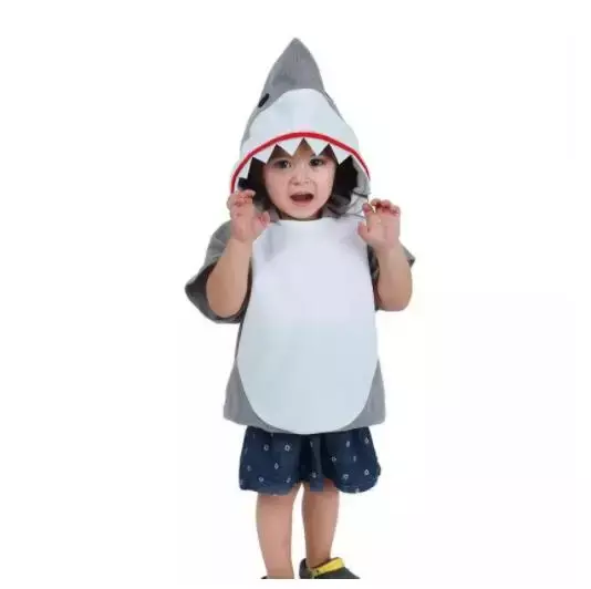 Tubarão Cosplay Costumes para Crianças, Carnival Party Clothing, Tubarão Engraçado, Animais, Halloween, Criança, Menino, Menina, Ano Novo