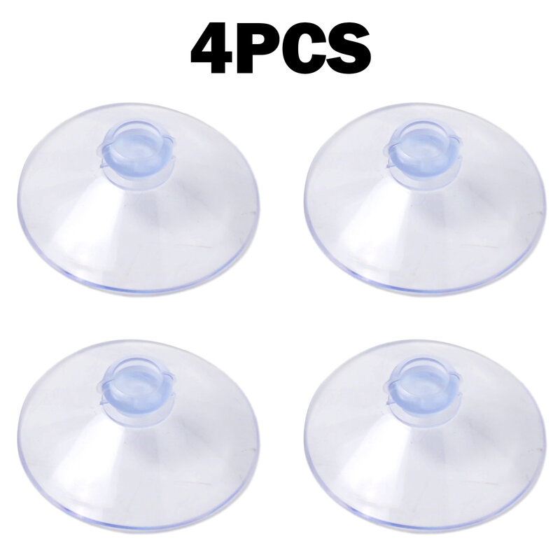Cangkir hisap bulat pengisap kuat PVC transparan, dapat dilepas 4 buah/10 buah 55mm estetika kamar mandi bening nyaman