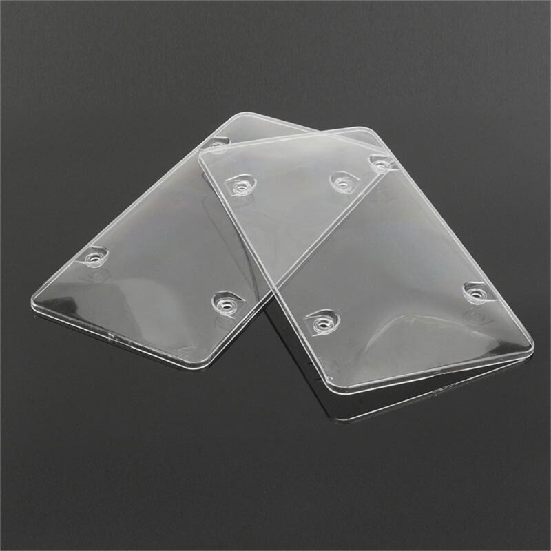 2x Clear Reflective Anti-Speed Red Light Toll Camera Stopper License Plate-Cover Modified License Plate Protective
