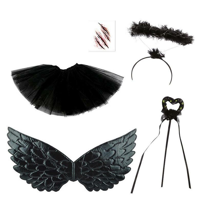 Engel Halloween Kostüme für Mädchen Teufel Engel Kostüm Set für Halloween Cosplay Roman Cosplay Lieferungen für kleine Mädchen