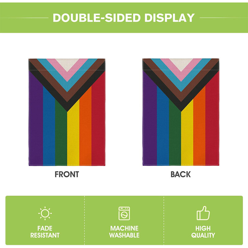 LGBT Outdoor Decorative Flag Double Sided   Yard Flag for Backyard Lawn Patio