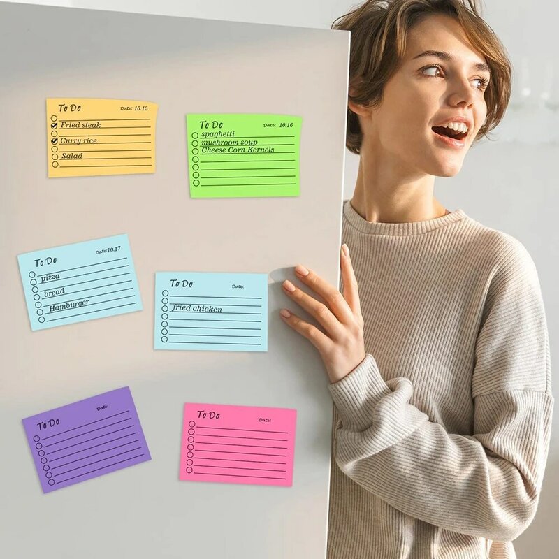 50 Blatt fluor zierende Farbe Haft notizen bunte Haft notizen Notizblock Planer To-Do-Listen Schreibwaren Schule Bürobedarf