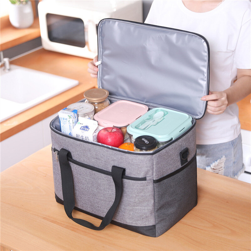 30L High Capacity Fridge Bags Insulated Bag Lunch Box Outdoor Camping Picnic Tote Bags Hiking Food Keep Fresh Cooler Bag Storage