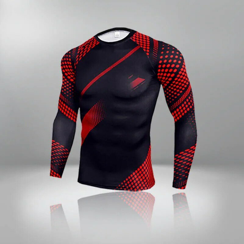 Quick Drying Ski Underwear Men's Tracksuit Thermal Sports Shirt Fitness Slim Men Compression Underwear First Layer Long
