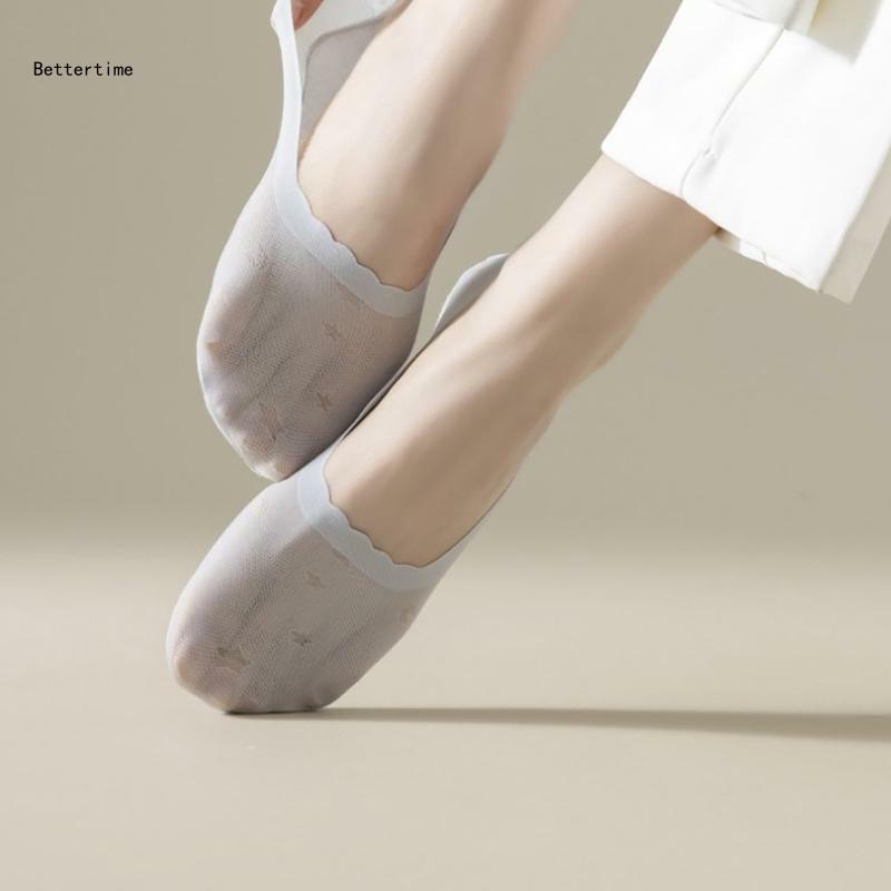 B36d não mostrar meias para mulheres meias forro corte baixo meias seda gelo antiderrapante meias invisíveis meias