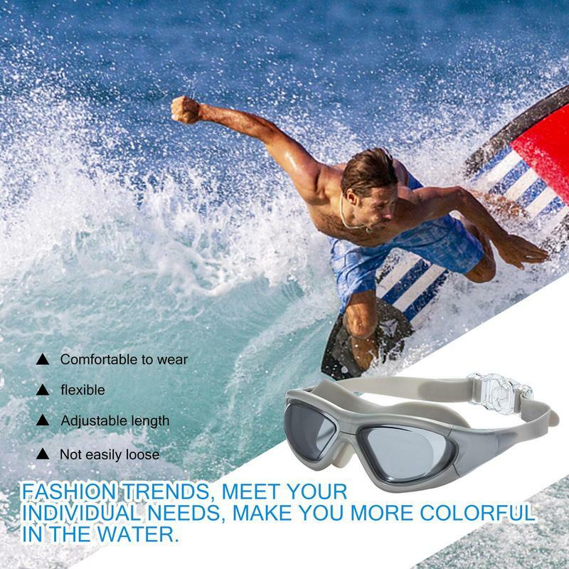 Swim Pool Goggles Wide View Swimming Glasses Anti Fog Swim Glasses With Uv Protection And No Leaking For Women Men Adult Kids