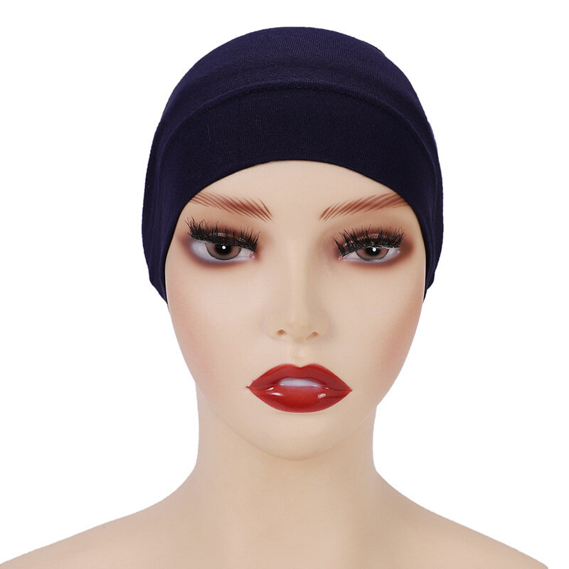 Modalne wewnętrzny hidżab czapki muzułmańskie elastyczny Turban czapka islamska Underscarf Bonnet kapelusz kobiet pałąk Turbante Mujer