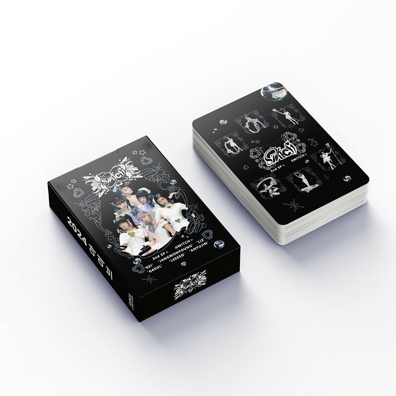 Cartes photo Kpop IVE en boîte, album IVE SWITCH, photo HD de haute qualité, carte LOMO de style coréen, cadeau GérCollection, 55 pièces/ensemble