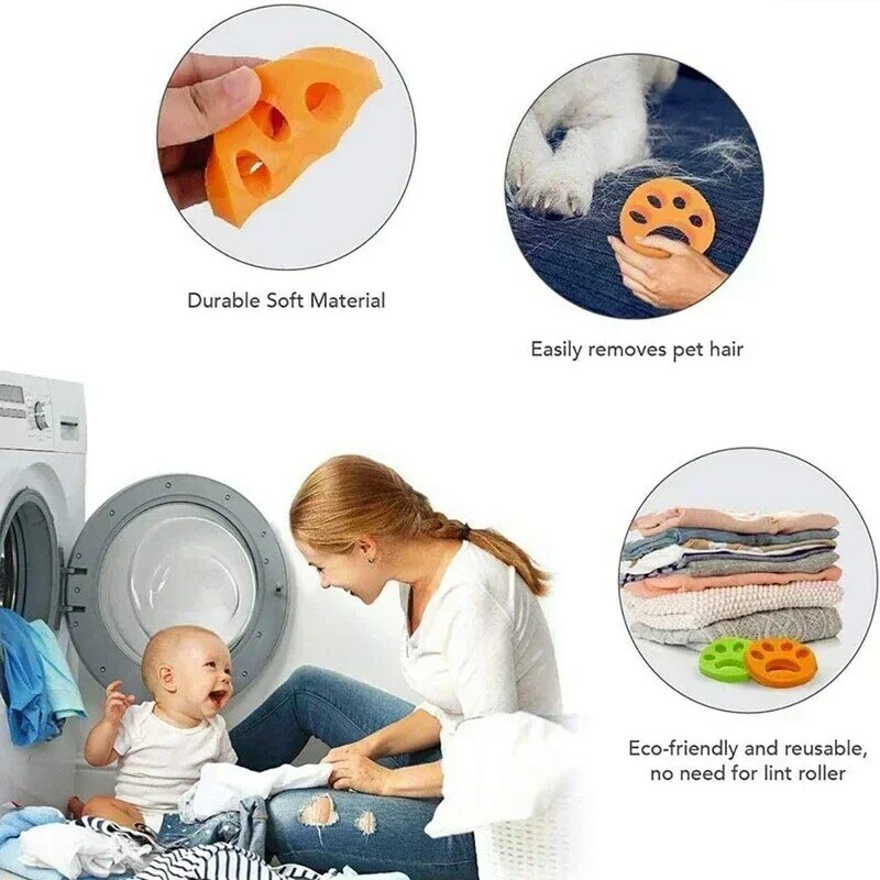 Élimine les peluches des vêtements, sèche-linge en peluche pour chiens et chats, accessoires de lessive, machine à laver réutilisable, piège à poils d'animaux