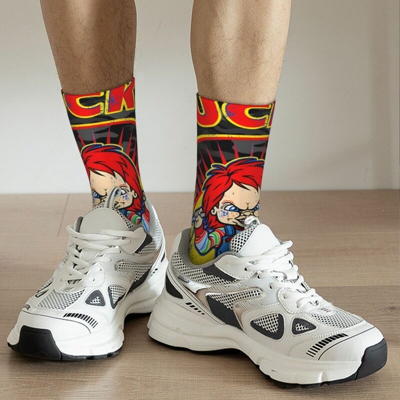Divertenti calzini da uomo Happy Fun Retro Harajuku C-Chucky Hip Hop novità Casual Crew Crazy Sock Gift stampato