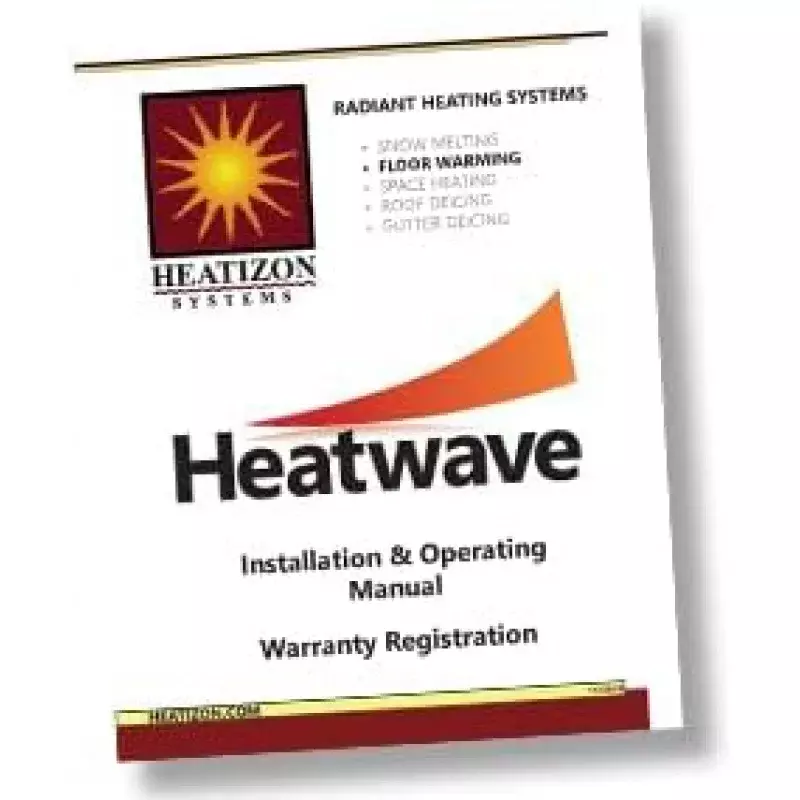 Heatwave ระบบทำความร้อนไฟฟ้าพื้น100 sqft 120V รวม7-Day/4โปรแกรมเหตุการณ์ GFCI เทอร์โม