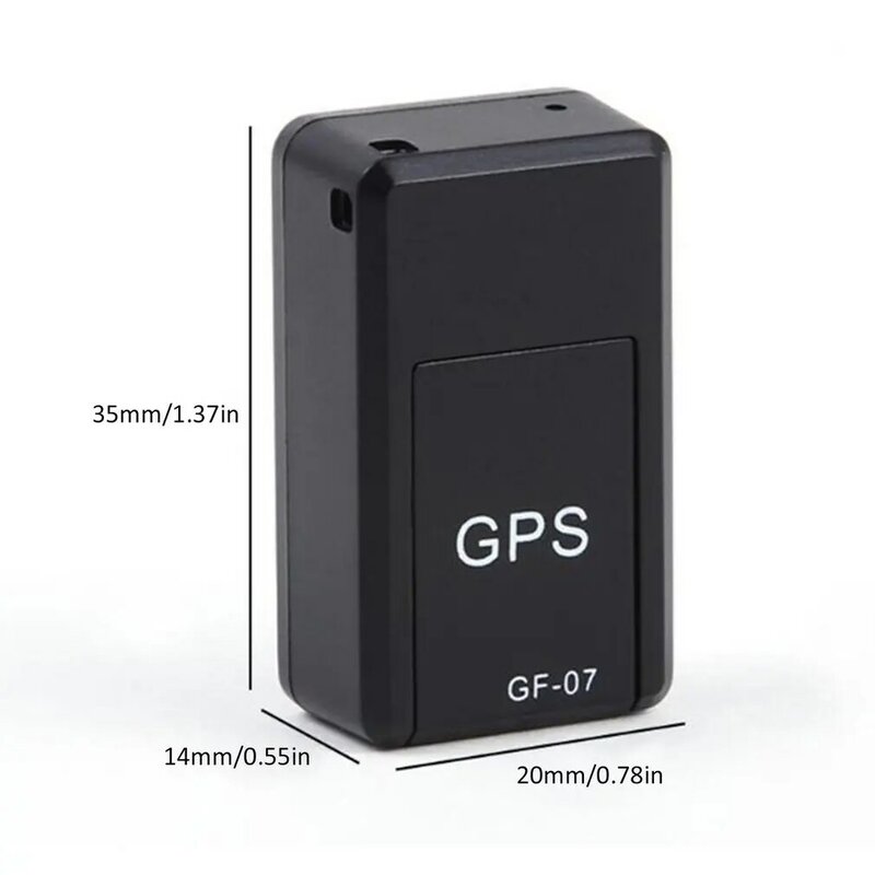 Pelacak GPS GF-07 Magnetik, Perangkat Pelacak Waktu Nyata GSM Mini-Perangkat Mini GPS Pelacak Lokasi Mobil Waktu Nyata