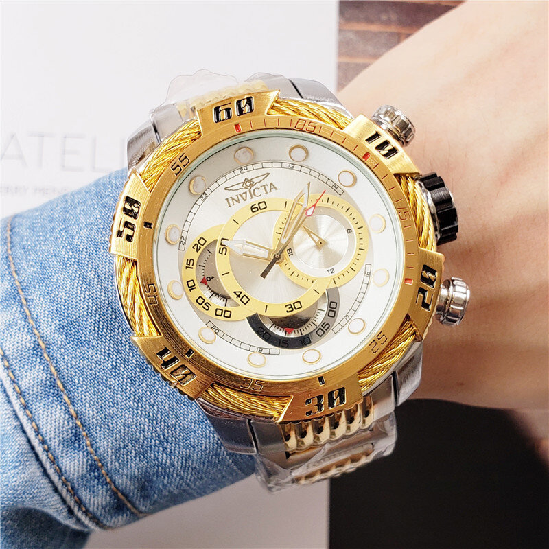 Designer Men's Watch Multifunctional Chronograph Quartz Watch Business Casual Stainless Steel Strap Waterproof Watch