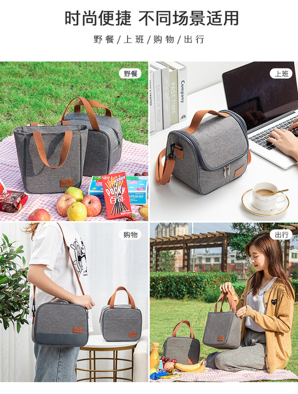 Insulated Oxford Tote Thermal Food Picnic Lunch Bags Cooler Lunch Box Bento Bag for working picnic shcool