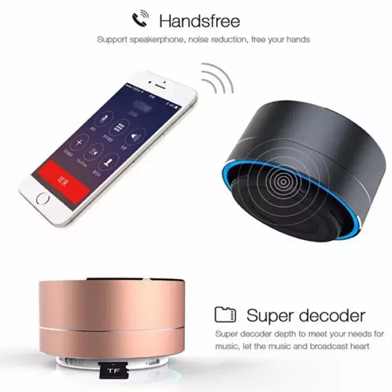 Haut-parleur Bluetooth sans fil pour la diffusion de carte TF, USB, extérieur, pelouse, mini, portable, système sonore