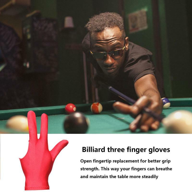 ถุงมือพูลบิลเลียดถุงมือพูลยูนิเซ็กส์สำหรับ aksesoris olahraga บิลเลียดวัสดุสแปนเด็กซ์สำหรับอาชีพบิลเลียดและมือใหม่