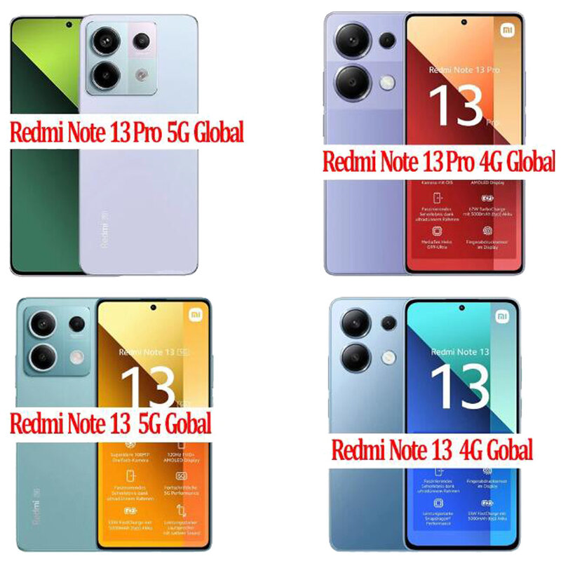 HD Pellicola Protettiva per Xiaomi Redmi 12 Protezioni per lo schermo Redmi Note 13 12 Pro 4G 5G Vetro temperato e pellicola del lente Redmi12 Note 12S Glass Redmi 12C 13C Pellicola frontale del telefono