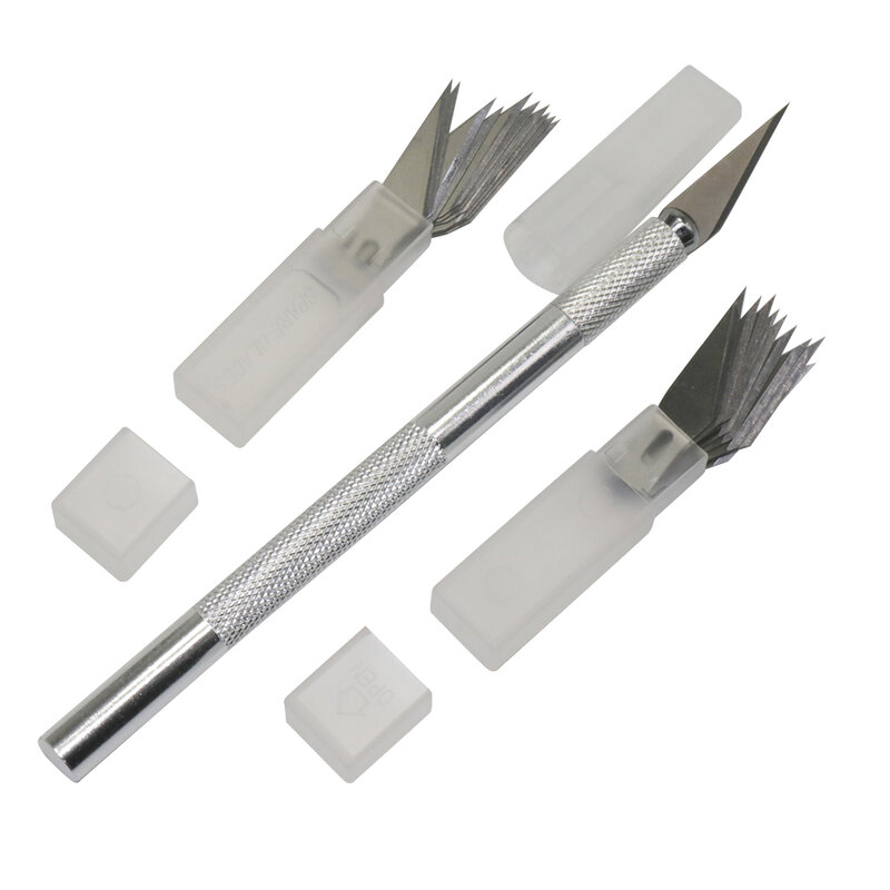 1 Pcs Carving Knife Plus 20 Pcs Blade Paper Cutter Mobile Phone Film Cutter Model Assembly Tool Rubber Seal Carving Knife
