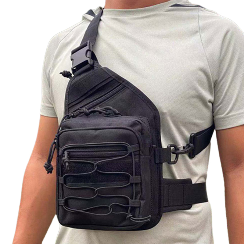 Chikage 고품질 사이클링 가방, 야외 스포츠 하이킹 캠핑 휴대용 체스트 백, 다기능 낚시 전술 가방