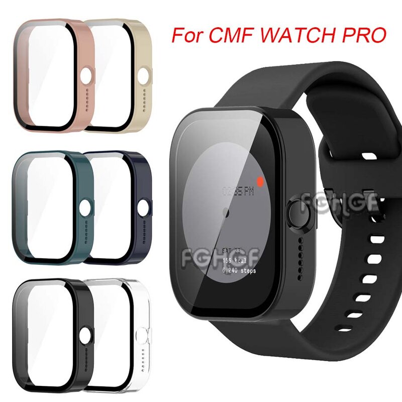 Tempered Glas Case For CMF Watch Pro SamrtWatch Full Cover Bumper Protective Shell For CMF by Nothing Watch Pro Screen Protector