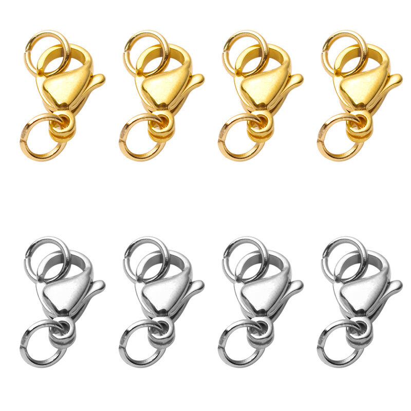 20-40Pcs Gold Rvs Kreeft Sluitingen Haken Connectors Ringetjes Voor Armband Ketting Chain Diy Sieraden Maken bevindingen