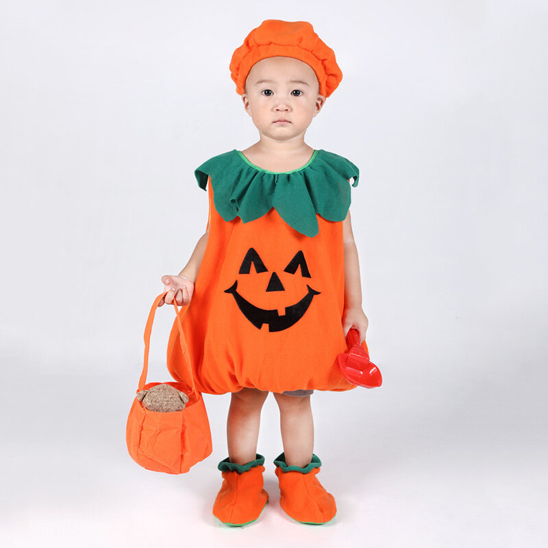Halloween Oranje Pompoen Pluche Kostuum Mode Uiterlijk Voor Thanksgiving, Verjaardag