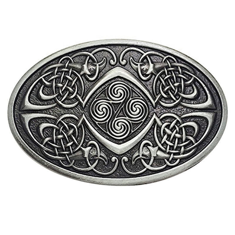 Oval celta nó cinto fivela para homens, vaqueiros ocidentais, fivela de metal para mulheres, Dropshipping, Cheapify, 40mm