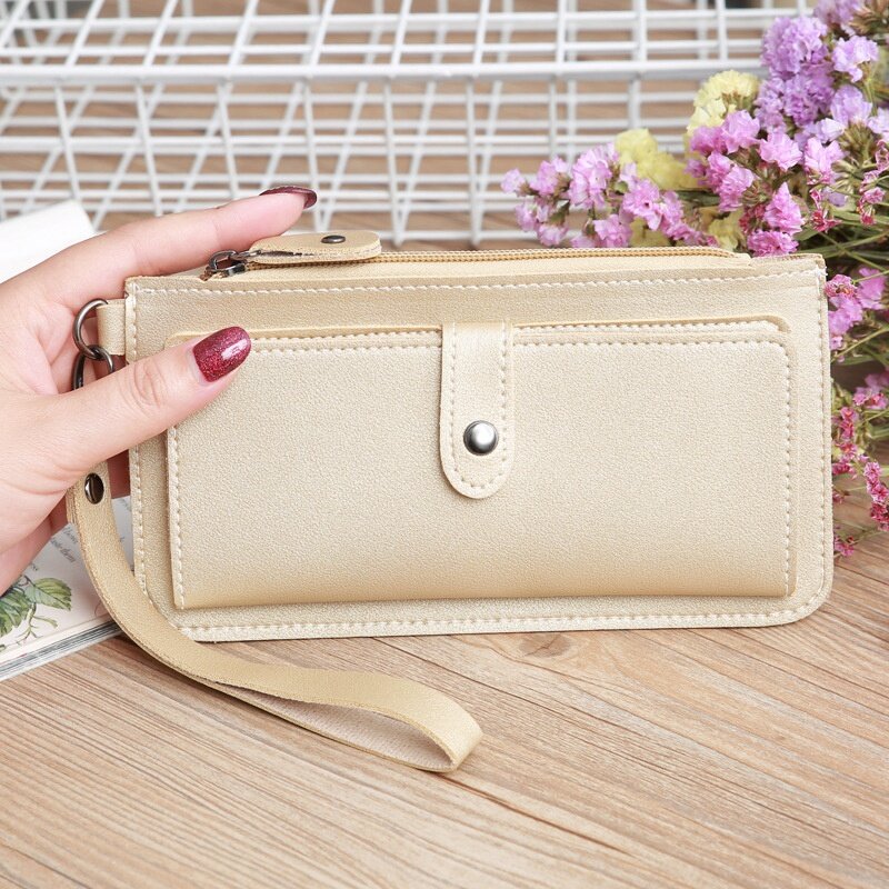 Long Stylish Concealed Buckle Wallet Large-Capacity Multifunctional Clutch Wallet Light