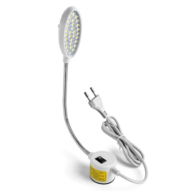Lampe LED à col de cygne pour Machine à coudre, 30 lumières réglables pour le travail, avec aimants
