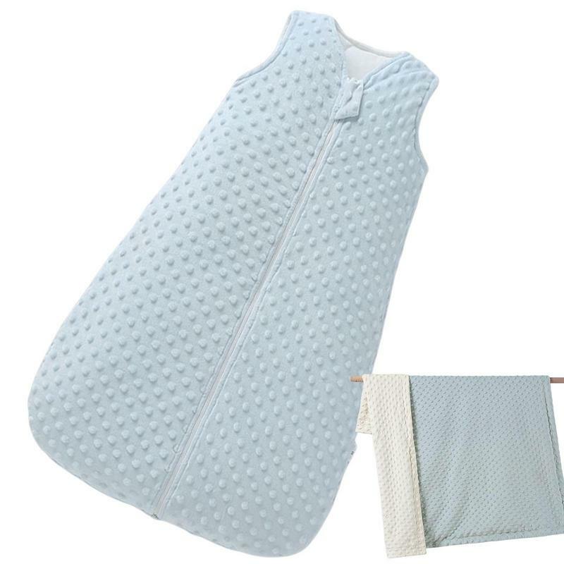 Sleeveless Sleep Sack Winter Soft Plush Sleeping Bag Sack Cotton Sleeveless Unisex Sleep Sack Two-way Zipper For Winter Autumn