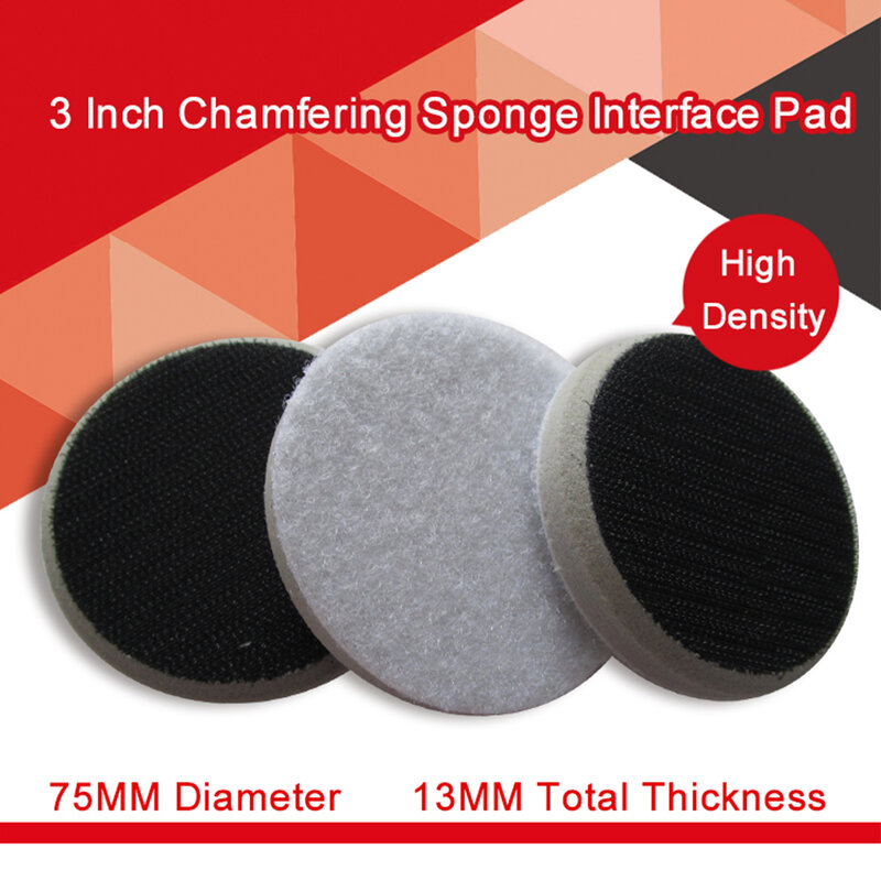 3 Zoll 75mm Soft Sponge Interface Pad Puffer pad für Klett schleifer Backing Pad Polieren Schleifen Elektro werkzeug Zubehör