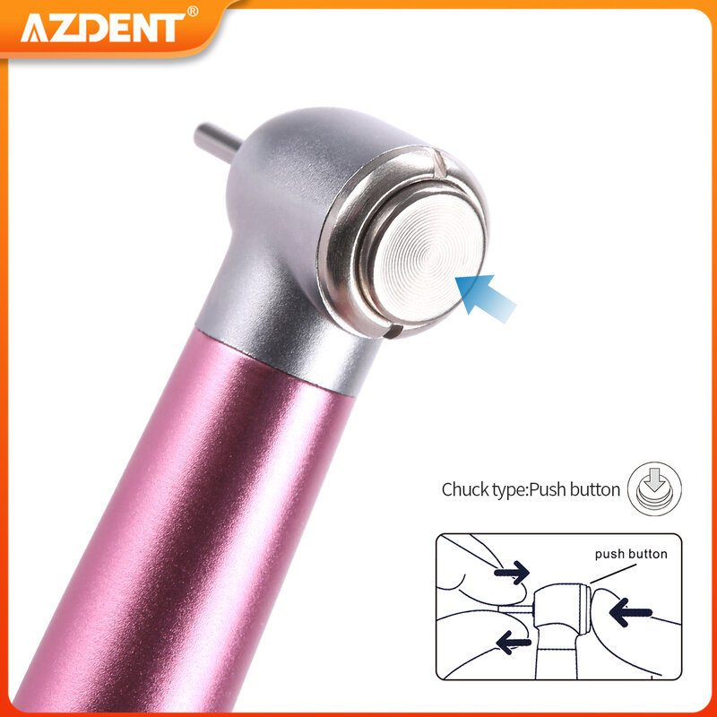 AZDENT – Turbine à Air pour dentisterie, 2 ou 4 trous, pièce à main, vitesse élevée, tête Standard, bouton poussoir, Rotor, cartouche, fournitures d'outils de dentisterie