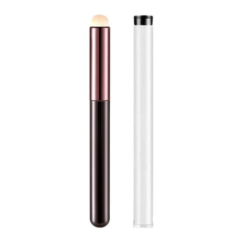 Round Lip Brush Storage Bucket Lipstick Brush Portable Concealer Lip Lip Professional Smudging Pencil Liner Brush Makeup U6N7