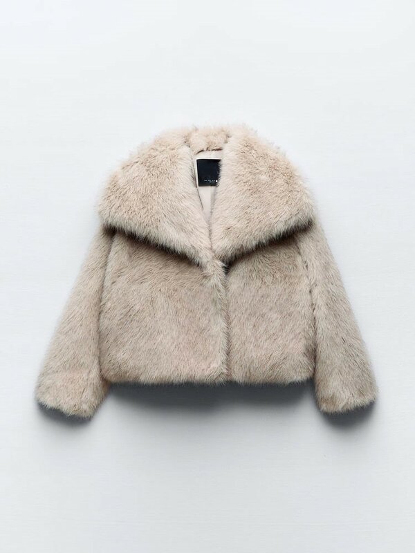 여성용 럭셔리 푹신한 인조 모피 재킷, 긴 소매, 얽힌 오버코트, 두껍고 따뜻한 여우 모피 코트, 여성용 스트리트 아우터, 겨울 패션
