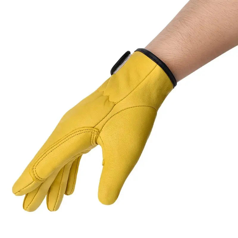 Arbeit handschuhe schaffell leder arbeiter arbeit schweißen sicherheit schutz garten sport motorrad fahrer tragen-beständig handschuhe